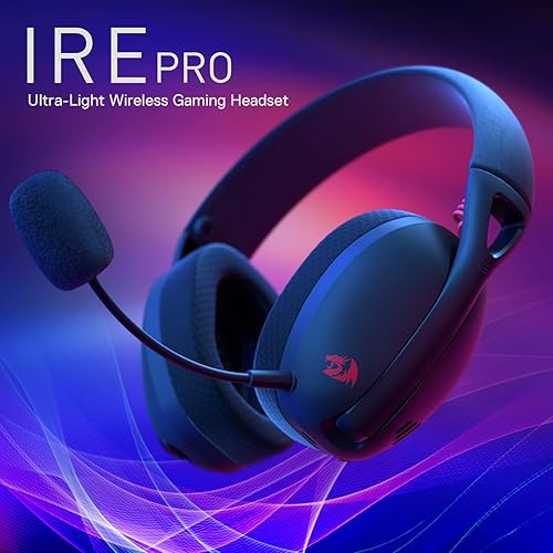 Miniatura 2 de Redragon H848 Auriculares inalámbricos Bluetooth para juegos, ligeros, sonido envolvente 7.1, controladores de 1.575in, micrófono desmontable