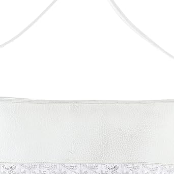 Pre-Loved Grenadine Hobo Coated Canvas with Leather, White