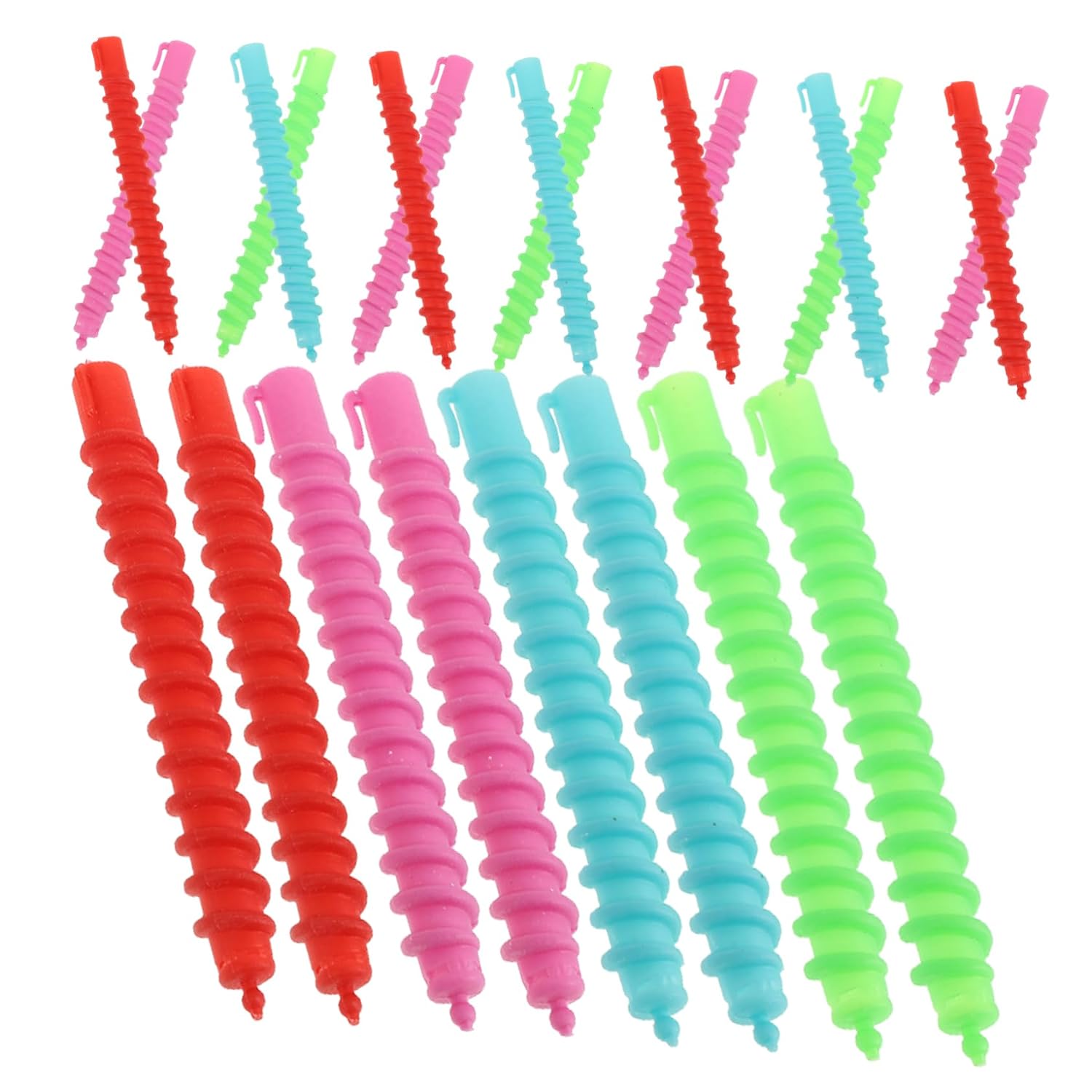 60pcs Spiral Perm Rods for Curls Small Cold Wave Hair Curling Rods Random Colors Suitable for Short to Long Hair Styling