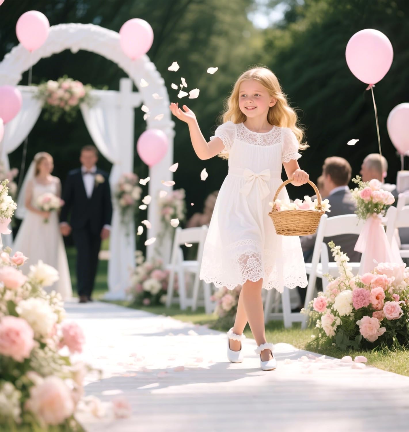 Felix & Flora Toddler Flower Girl Dress Shoes - Girl Ballet Flats Party School Shoes Wedding - Image 2