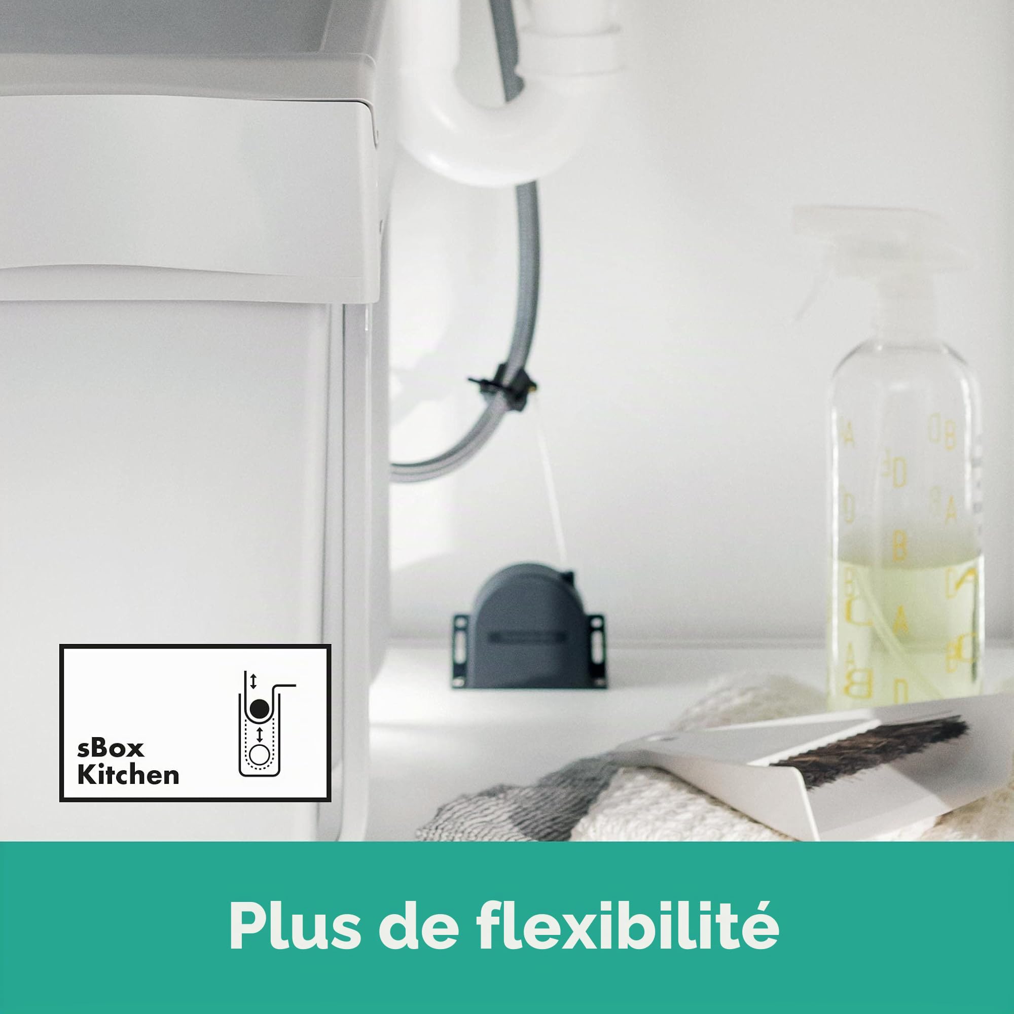 hansgrohe Zesis M33 Mitigeur de cuisine 150 avec douchette extractible 2 jets, sBox, aspect acier inox, 74803800