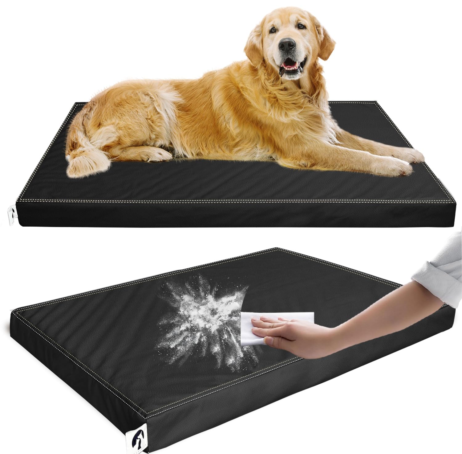 Cuccia impermeabile per cani di grandi dimensioni, ortopedico impermeabile con copertura rimovibile per il lavaggio, tappetino in schiuma per cassette per uova, adatto per animali domestici