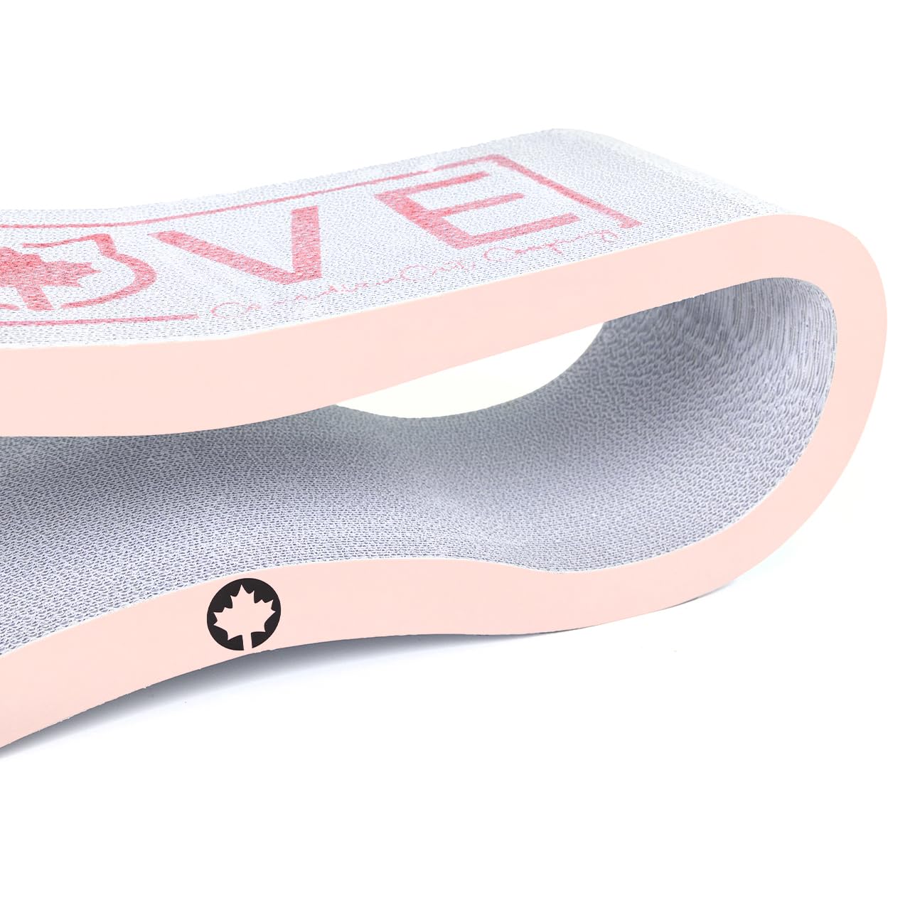 CanadianCat Company | Kratzbrett für Katzen - Orbit 2.0 - rosa - Love Kratzpappe, Kratzwelle, Krallenwetzen