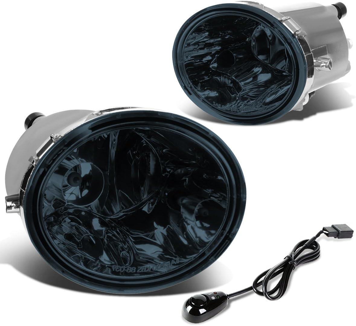 Auto Dynasty Fog Lights Assembly Compatible with 2000-2006 Tundra / 2001-2007 Sequioa Front Bumper Driving Fog Lamps with Switch, Driver and Passenger Side, Amber Lens