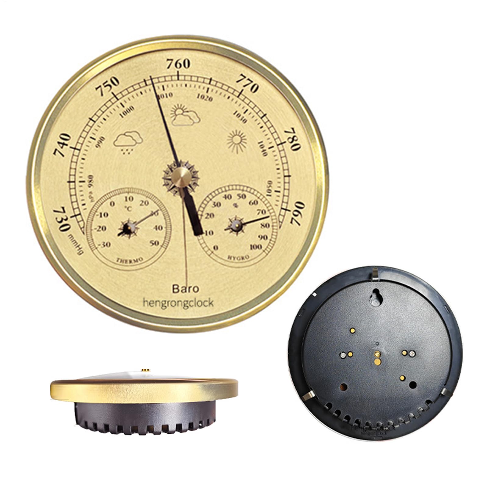 Medidor de presión barométrica,Sensor Digital de Temperatura de Alta Precisión - Barómetro de Precisión para Uso en Hogar - para Barco, Camping, Marino, Exterior, Interior, Hogar, Mujeres y Hombres