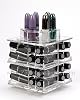 Rovanza Mini Spinning Lipstick Towers-Acrylic Lipstick Holders, Different Colors are Available Mini Vitreous