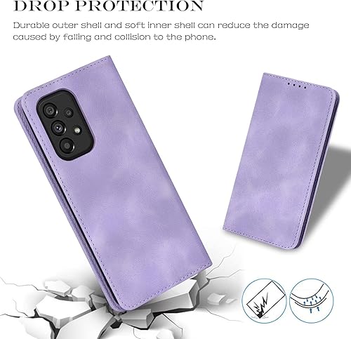 Miniatura 4 de Havaya Funda para teléfono Samsung Galaxy A53 con tarjetero, para Galaxy A53 0.18 oz, funda tipo cartera para mujer, SM-A536U, con ranuras para