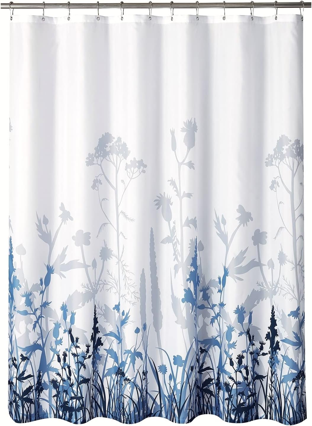 Black Floral shower curtain