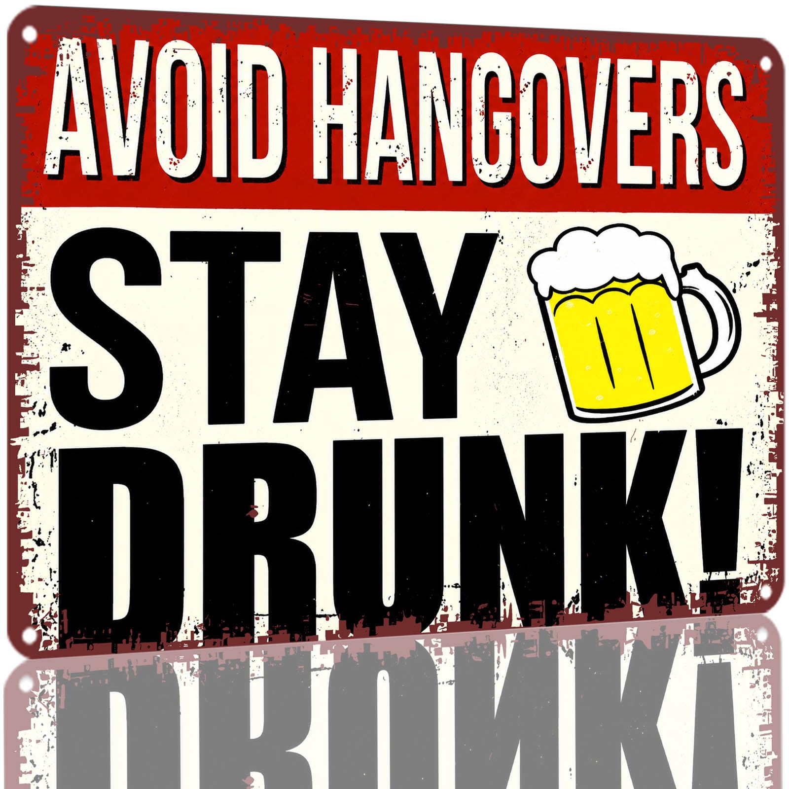 Kwqdozf As Pic 8X12 Inch Avoid Hangovers Stay Drunk Tin Sign Vintage Aluminum Metal Sign F
