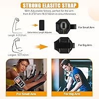 Vista 5 de Brazalete para correr para iPhone 15/14/13 Pro/Plus y Galaxy S20/S10, brazalete para teléfono celular de diseño 3D con bolsillo para auriculares