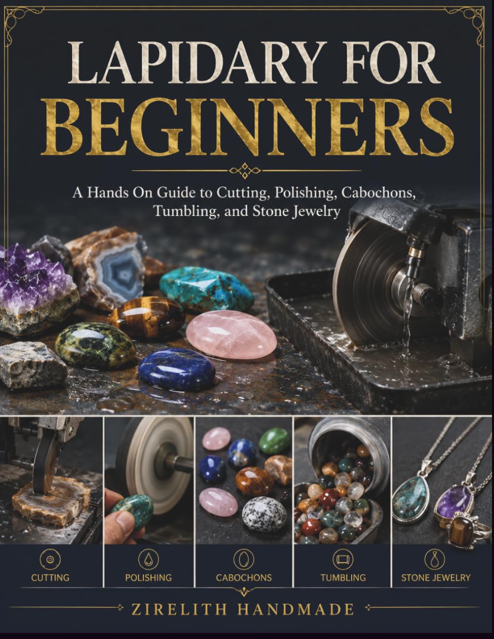 LAPIDARY FOR BEGINNERS: A Hands On Guide to Cutting, Polishing, Cabochons, Tumbling, and Stone Jewelry