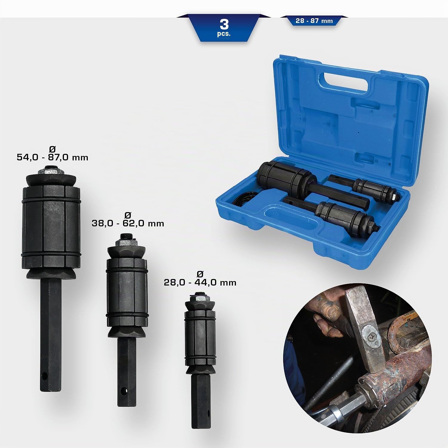 Brilliant BT601060 Lot de 3 Embouts d'échappement pour Tuyau d'échappement Tools