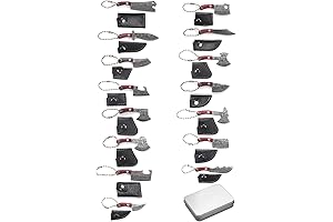 Multipurpose Mini Knife Set, Camping and Survival Knife Keychain Set 15 Pack Collection