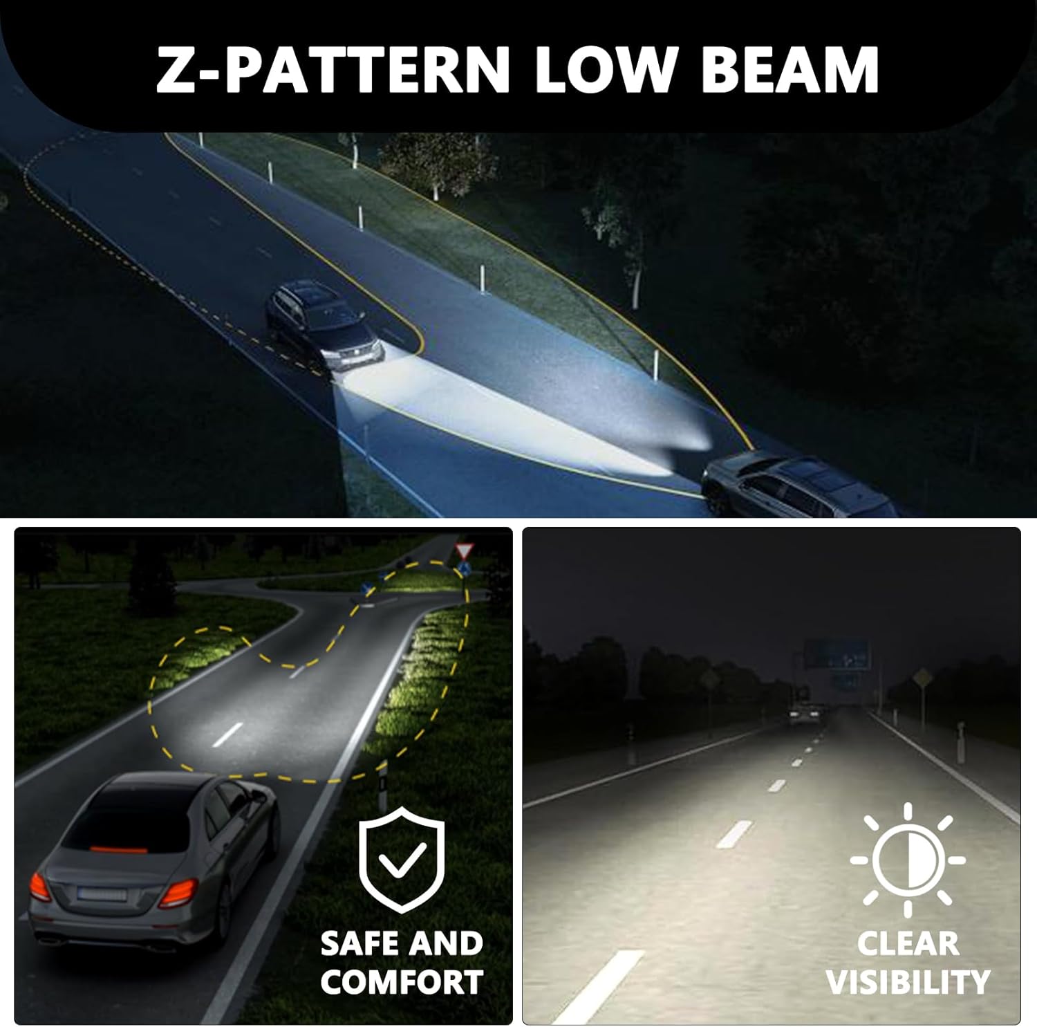 Aosky Halogen Headlight Assembly for 2013-2016 GMC Acadia 2017 Limited Factory OE Style Replacement LED Tube DRL Projector Headlamp Driver and Passenger Side Pair Set