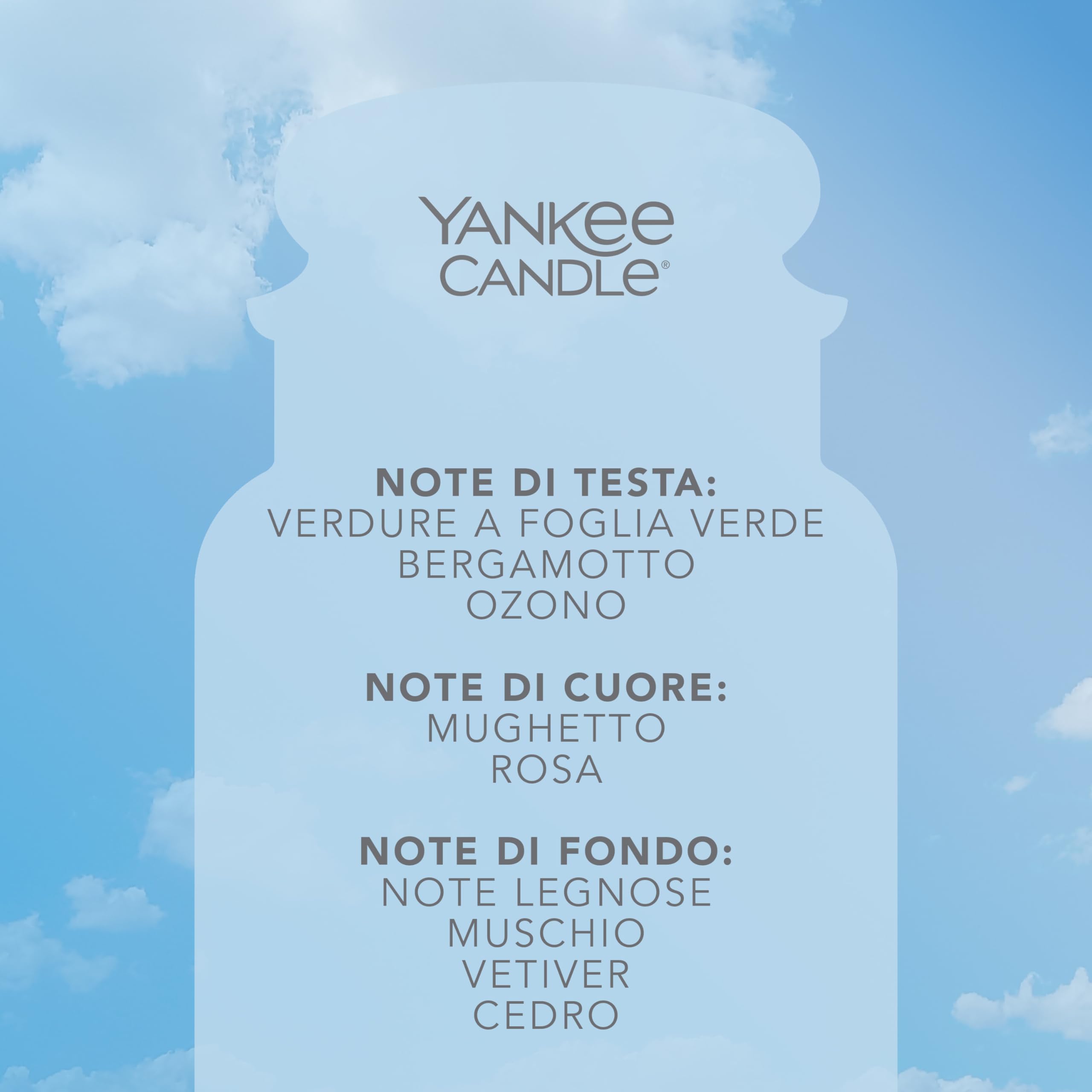 Yankee Candle Candela profumata in giara grande | Clean Cotton | Durata Fino a 150 Ore | Regali per donne