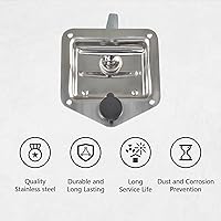 Vista 4 de Pestillo de Caja de Herramientas Pestillos de Manija en T con Cerradura, Pestillo de Puerta de Remolque con Junta y Llaves, Acero Inoxidable