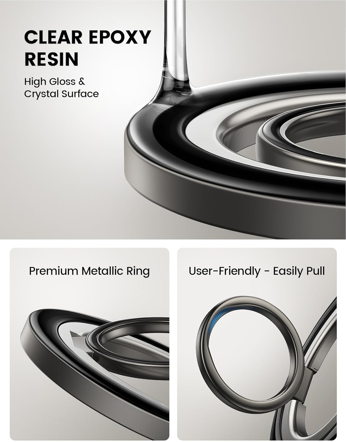 Lamicall Magnetic Phone Ring + Car Headrest Tablet Holder