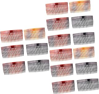 FOMIYES 3 Juegos De Elegantes Peines De Plástico De 16 Insertados Accesorios Para El Cabello Para Mujeres Y Niñas Color Negro Amarillo Café Y Rojo 20 Unidades X 3