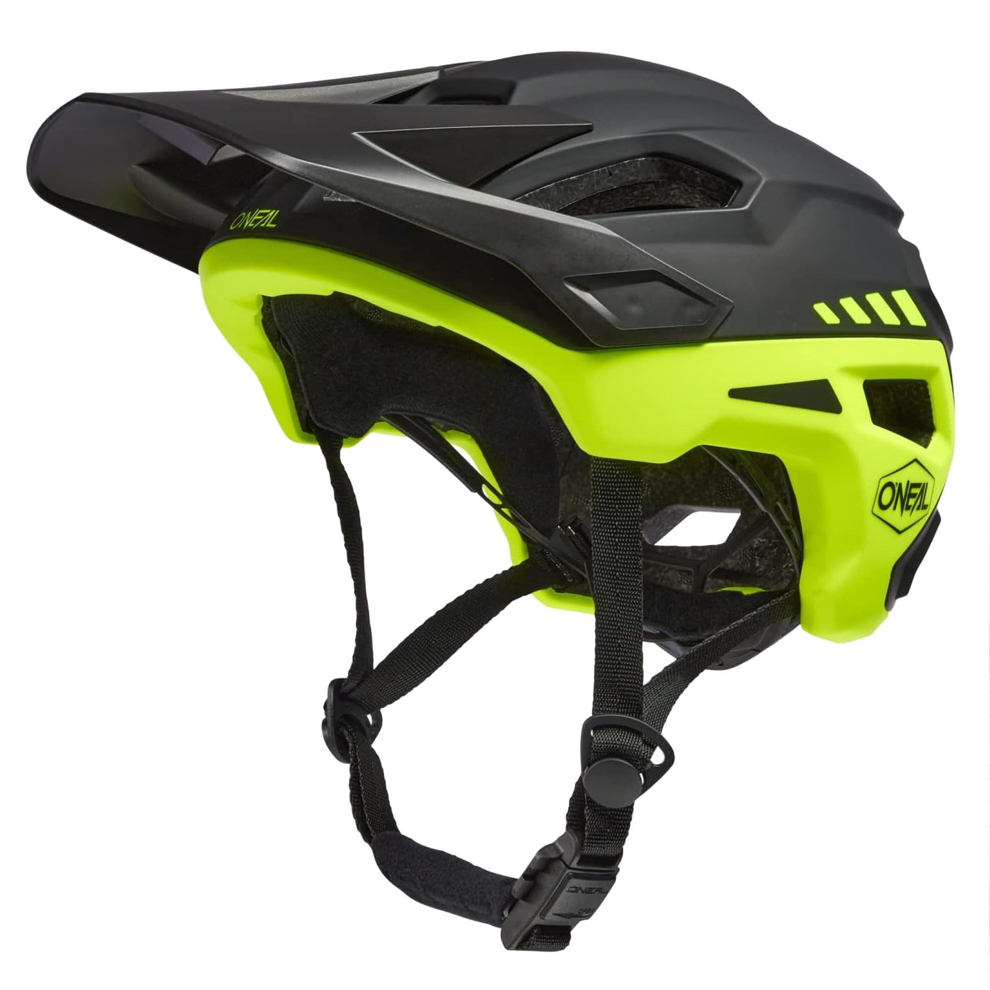 O'NEAL Bike Helmet I Dynamic Mountain Bike Helmet with optimal Ventilation Holes I Safety Standard EN1078 I Trailfinder Helmet Split V.20 I MTB Helmet | Neon Yellow | Size L/XL — image 1