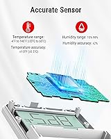 Vista 5 de ThermoPro TP357 - Termómetro higrómetro digital para interiores de 260 pies, termómetro Bluetooth medidor de humedad con aplicación inteligente