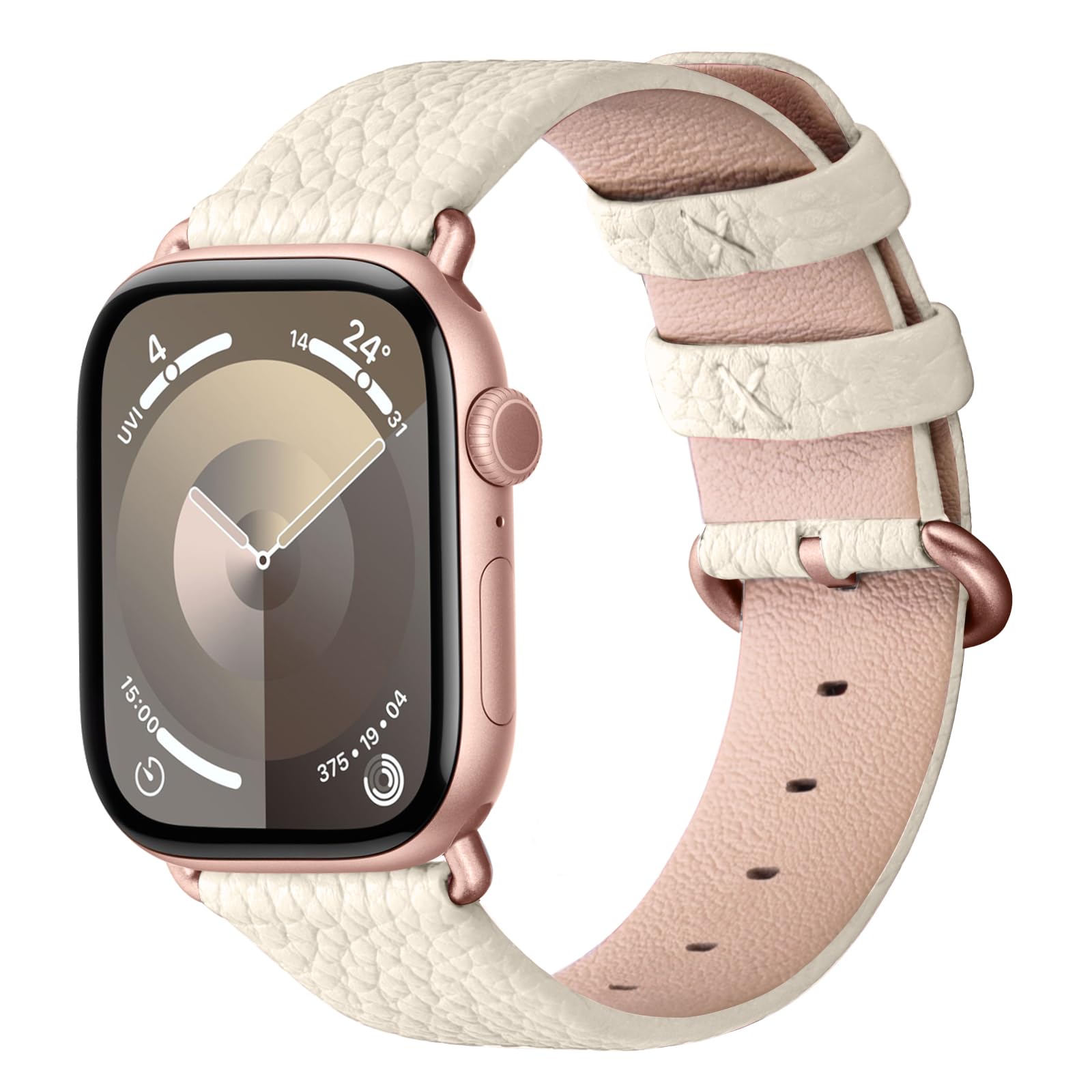 Fullmosa Uhrenarmband kompatibel mit Apple Watch-Armband, 38 mm, 40 mm, 41 mm, 42 mm, 44 mm, 45 mm, aus echtem Leder, kompatibel mit iWatch 9/8/7/6/5/4/3/SE/2/1, für Männer und Frauen