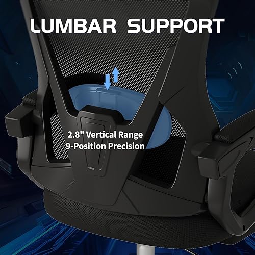 Miniatura 6 de Silla de juegos, reclinable ergonómico de oficina con soporte lumbar, respaldo alto y altura ajustable, silla de escritorio para computadora con