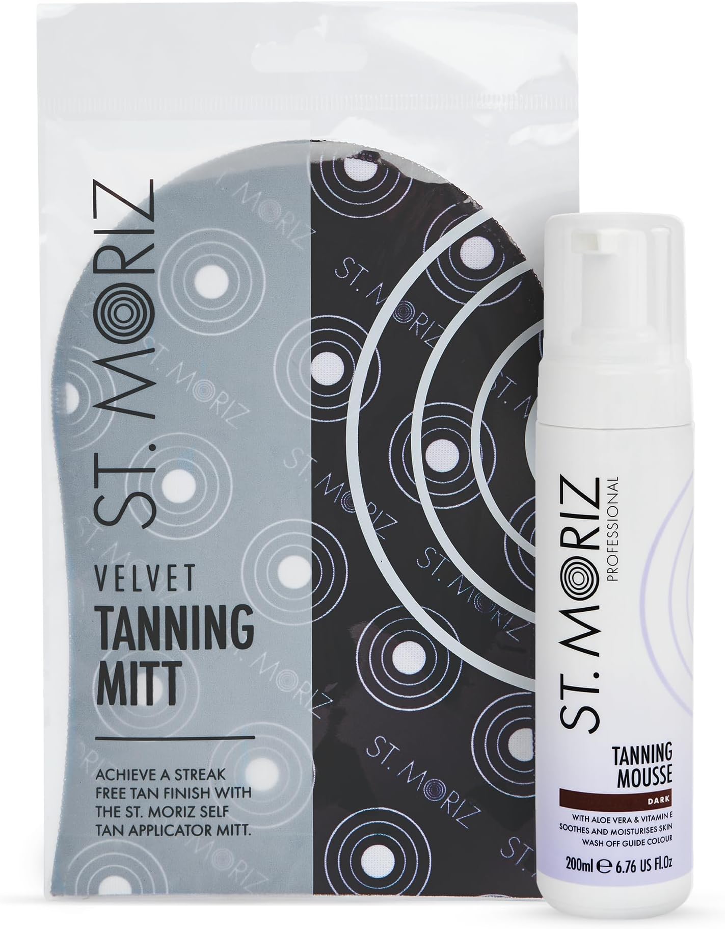 St. Moriz Professional dark mousse 200ml with a mitt