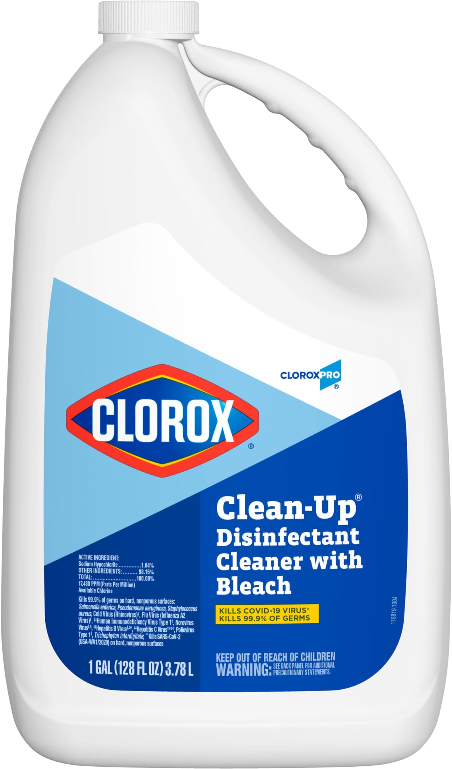 CloroxPro Clorox Clean-Up Disinfectant Cleaner with Bleach Refill, 128 Ounces (Package May Vary)