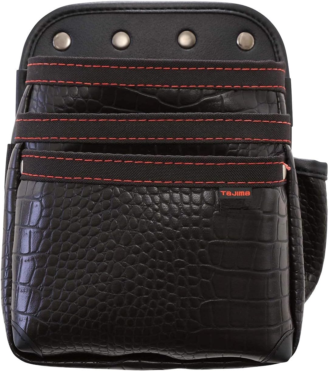 Tajima Safety System, Detachable Waist Bag, Croco, 2 Tiers, High Strength, Supple, Durable Synthetic Leather, Easy to Put on and Take Off, Easy to Put On Belt, Easy to Reassemble Waist Tools, Choose
