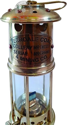 Miniatura 4 de 100% Working Brass 7" Miner Lamp Antique Maritime Ship Boat Oil Lantern Home Decor Gift