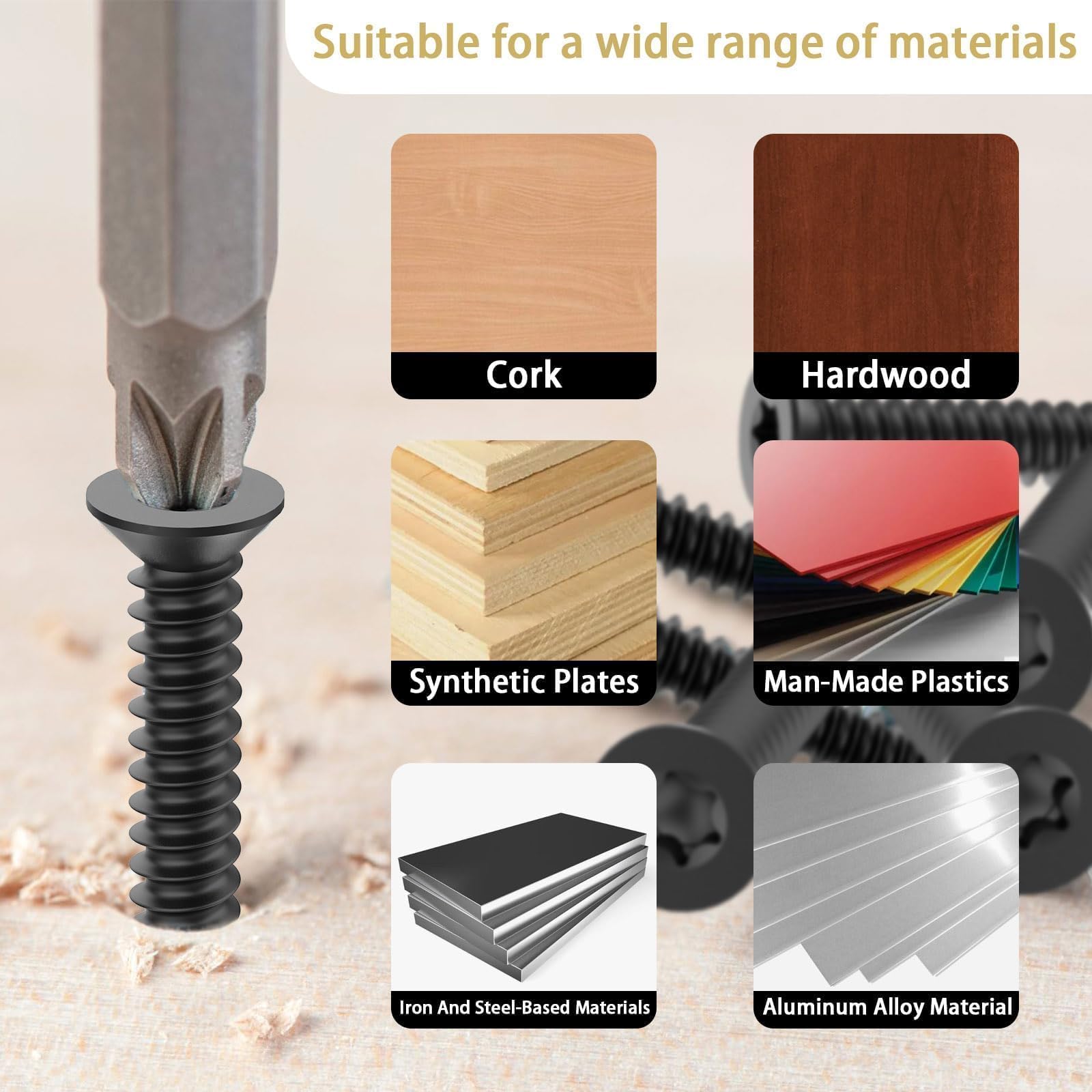 80 Stück M4X20mm Holzschrauben Edelstahl A2/VA2 Schrauben Schwarz für Akustikpaneele Torx Senkkopfaus Edelstahl Rostfrei Vollgewinde Spanplattenschrauben Selbstschneidende Schrauben Universalschrauben