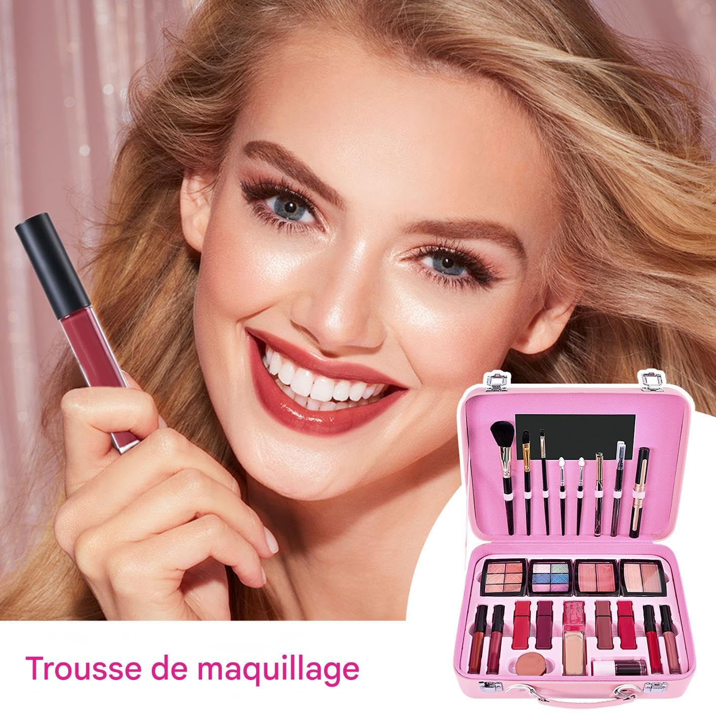 Coffret De Pour Débutants Palette Cosmétique Portable | Trousse De Pour Débutants Imperméable Et Pour Déguisement Adolescents Femmes Mères Grands-Mères Anniversaire Spectacle