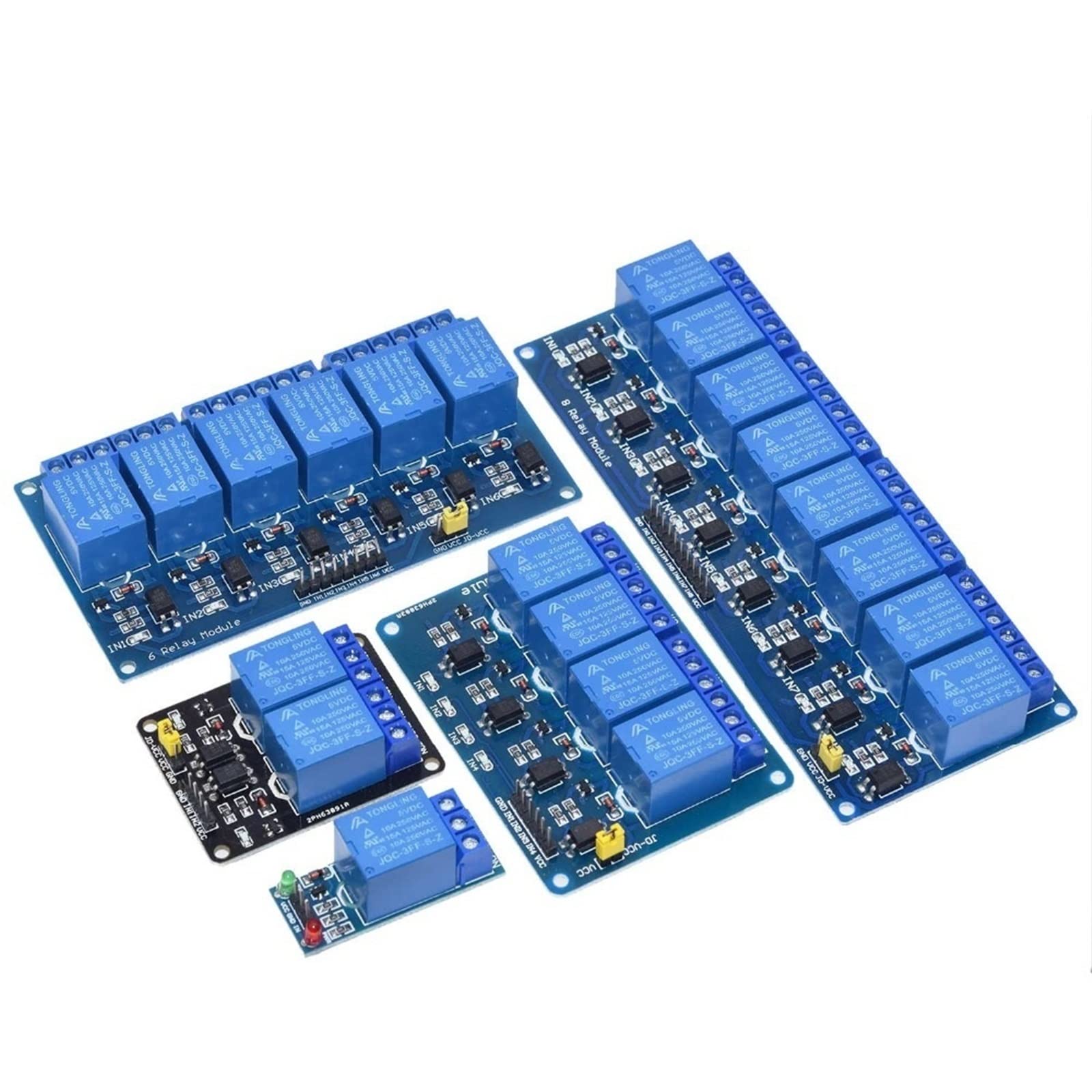 1 Uds 5v 12v 24v 2 4 Módulo de relé 8 canales con optoacoplador. Salida vías(6 Channel Relay 12v)