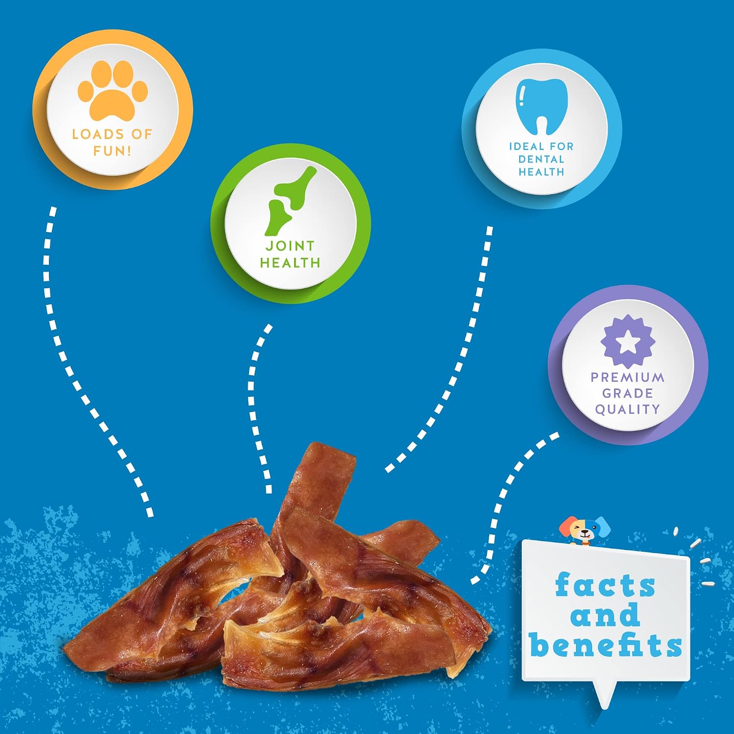 Jack&Pup Pig Ears for Dogs - Thick Pigs Ear Slivers (1lb Bag) - Premium Dog Pig Ear Treats - Natural and Healthy Dog Pork Chews; Excellent Rawhide Alternative
