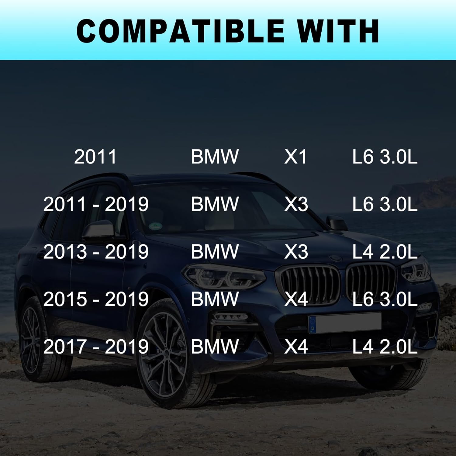 17137823544 Engine Coolant Reservoir Tank with Sensor & Cap Compatible with Select BMW Models -- 2011 X1, 2011 - 2019 X3, 2015 - 2019 X4 | Overflow Reservoir Replaces# 603-765, 17138616418