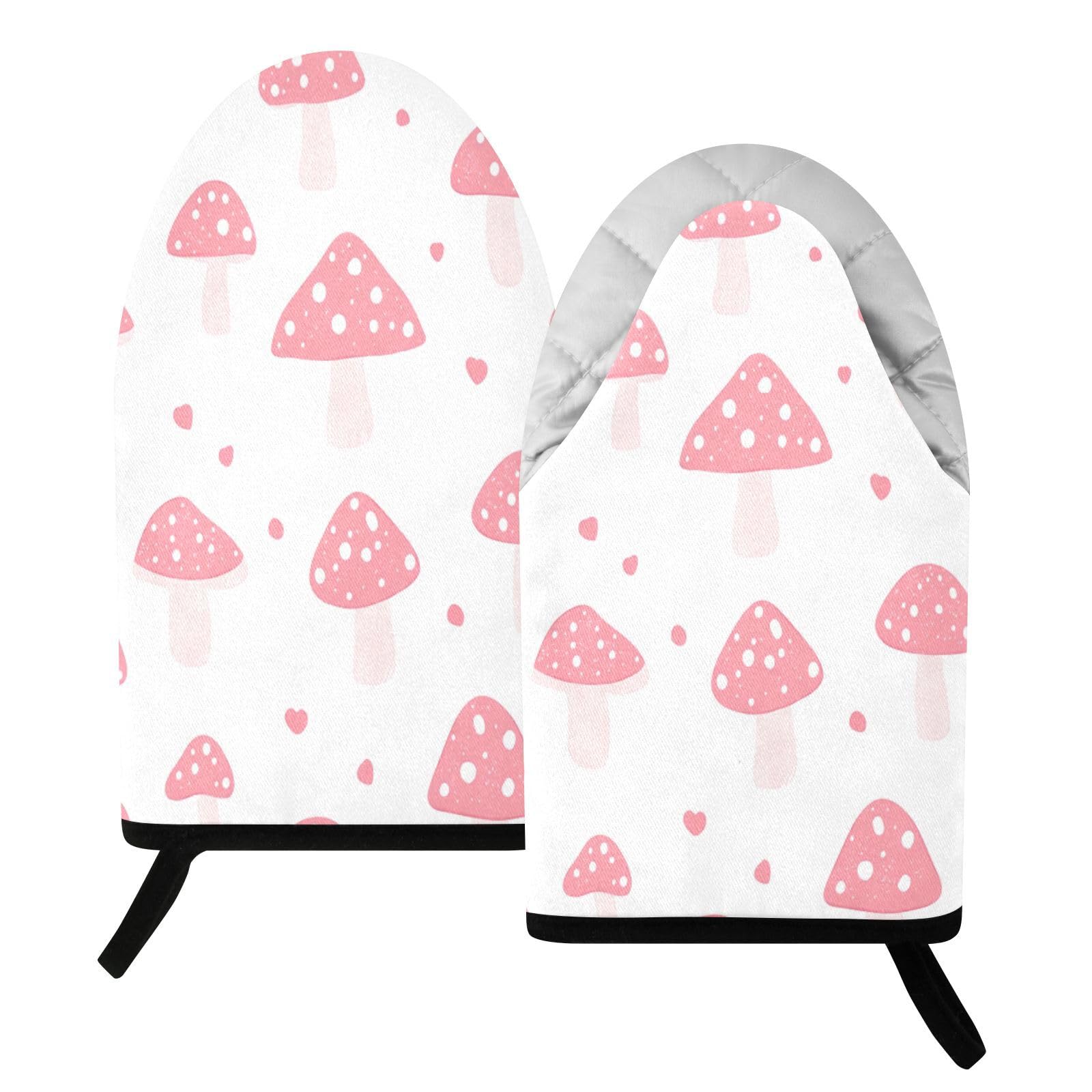 BURSTDDY Mushrooms Oven Mitt,Heat Resistant Kitchen Mitts for Cooking