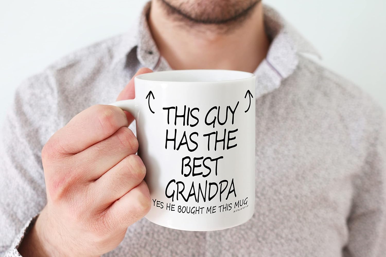 Stuff4 This Guy Has The Best Grandpa Mug, Grandpa Gifts, 11oz Ceramic Dishwasher Safe Coffee Mugs - Image 4