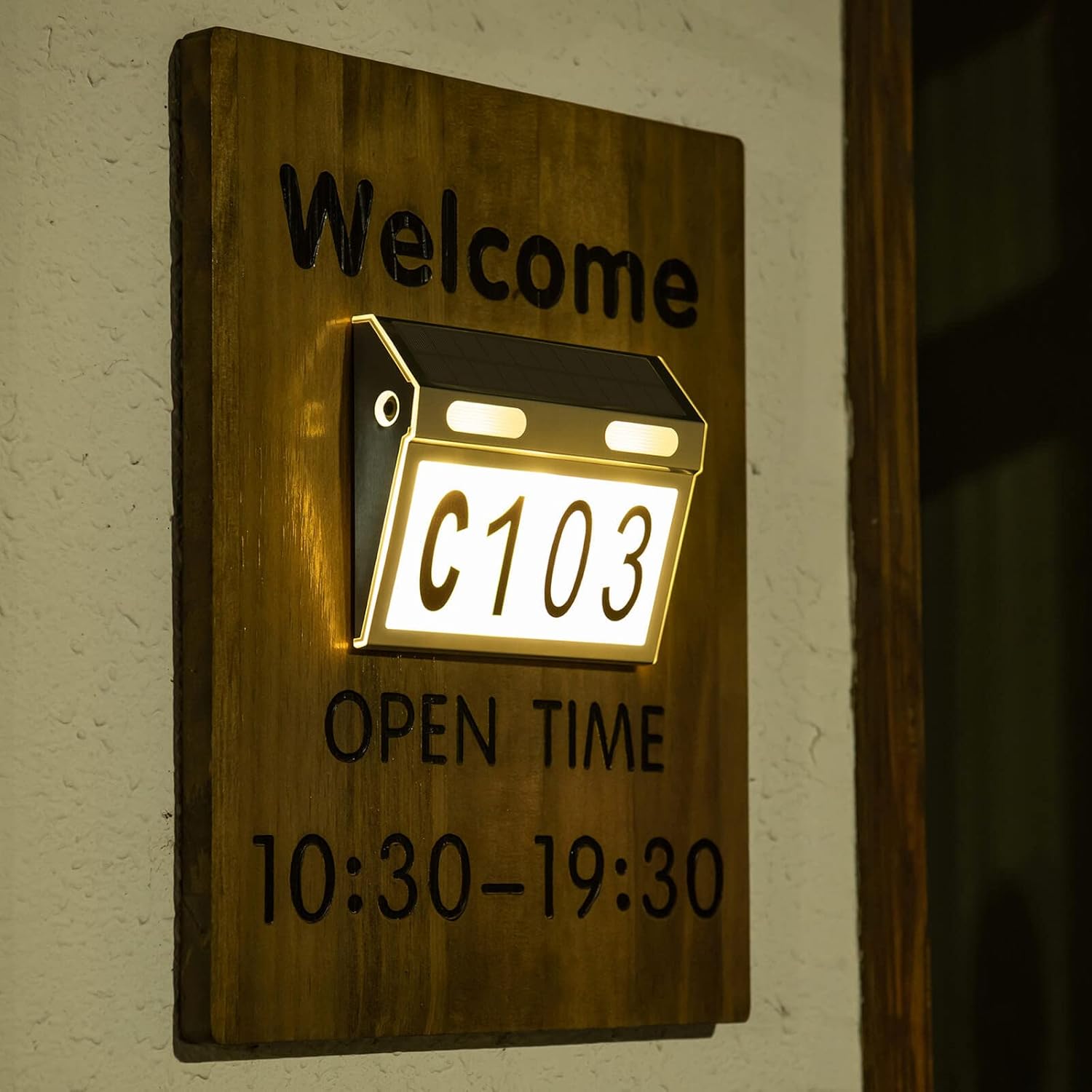 House Numbers Plaques with Lights, LED Illuminated House Number Plates