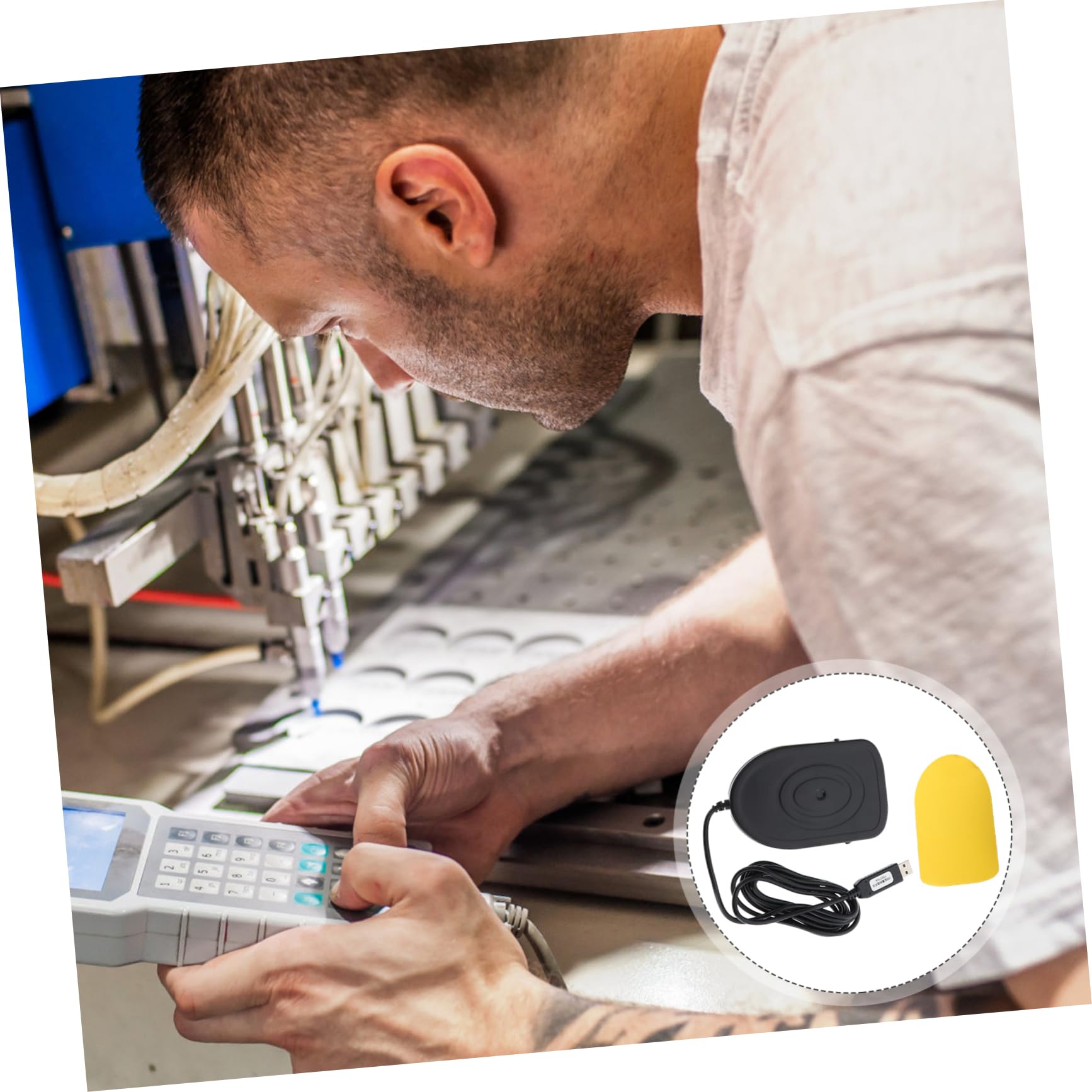 FUNOMOCYA Foot Pedal Supply Transcription Foot Pedal Macro Pad Iron Material 150kg Weight Capacity Random Color