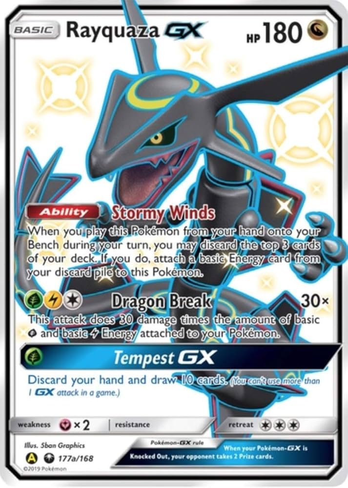 Rayquaza GX - 177a/168 - Alternative Art Promo : Amazon.sg: Toys