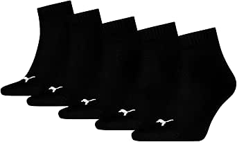 PUMA Unisex Unisex Quarter Plain Socken (5er Pack)