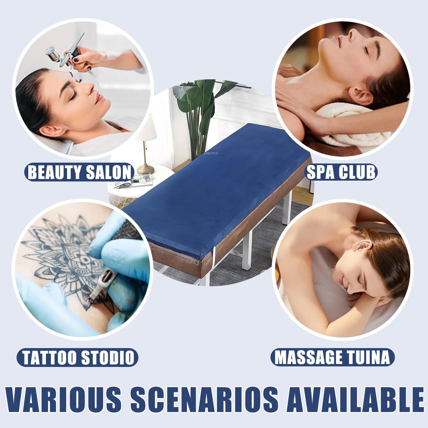 Pink(r),190 * 70cm, Sponge Massage Table Mattress Topper with Elastic Band Non-Slip Thicken 8Cm Lash Bed Foam Topper Spa Bed Padding Without Hole Mattress Topper for Spa Beauty Bed