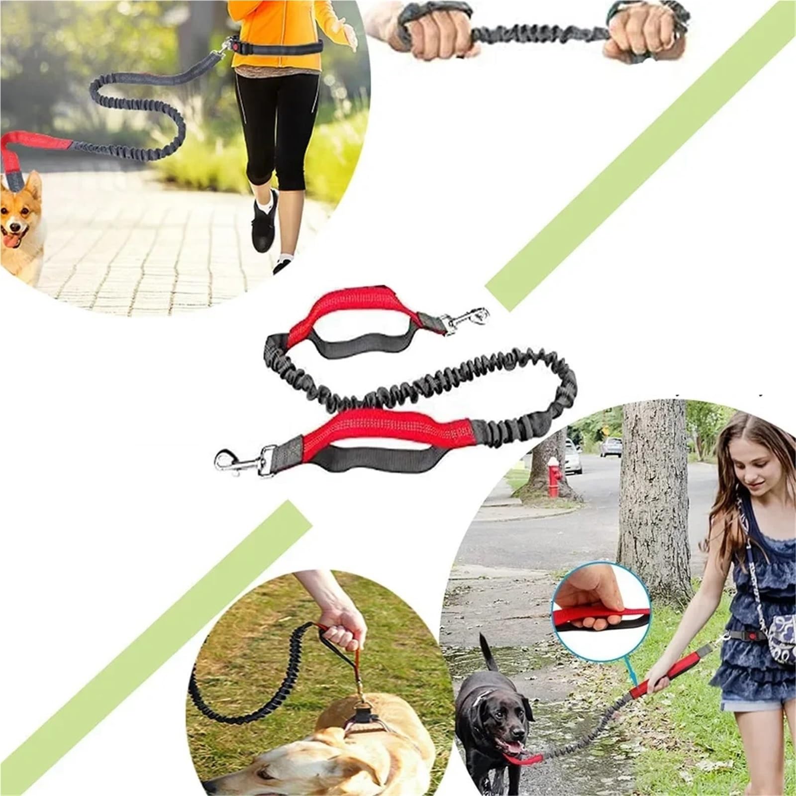 Hunde-Laufgurt Einziehbare Hundeleine mit verstellbarem Taillenseil, freihändig for Laufen, Joggen, Radfahren, Haustier-Elastizitätsleine(Color3)