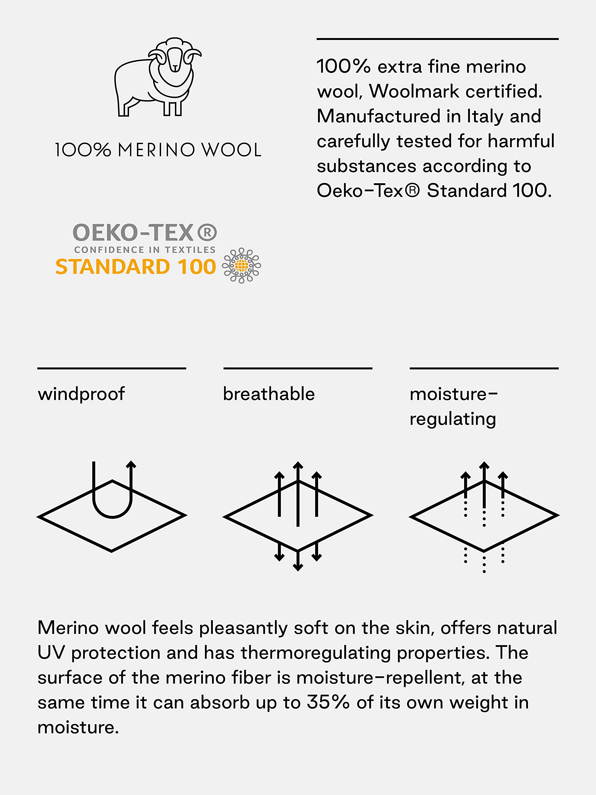 Enter the Complex® Berretto in Merino Leggero, Donna et Uomo, 100% Lana Merino