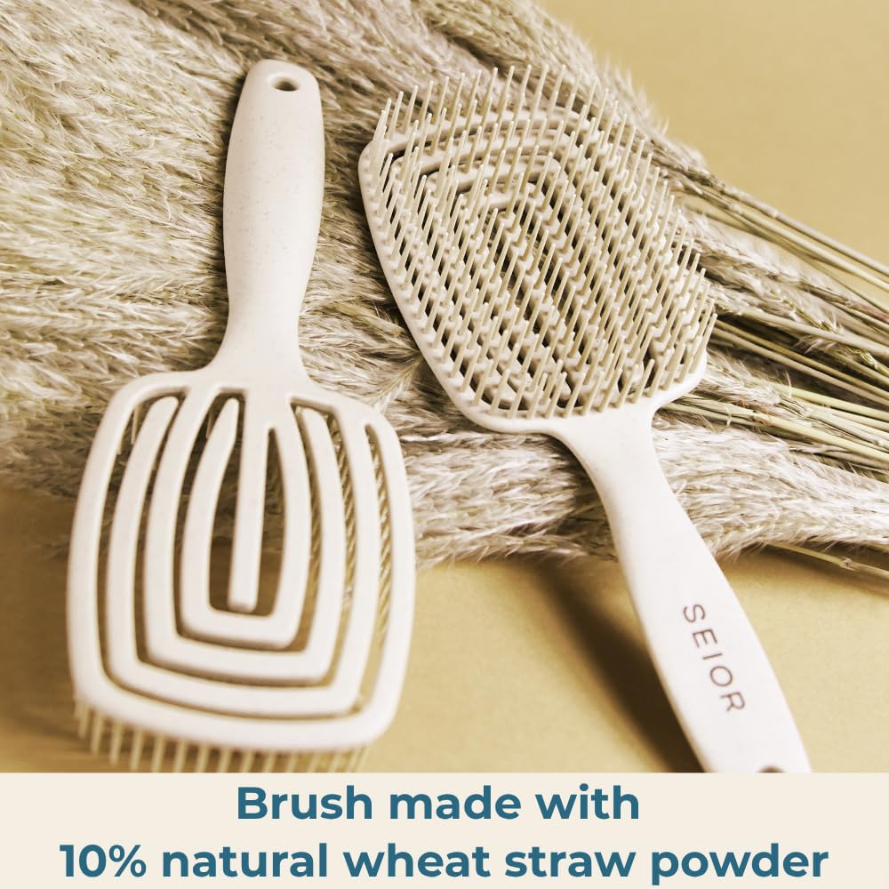 BRILLIANT WAVE 美容機器 ホワイト Amazon.com : SEIOR Scalp Breeze Brush | Flexible Vented Detangling