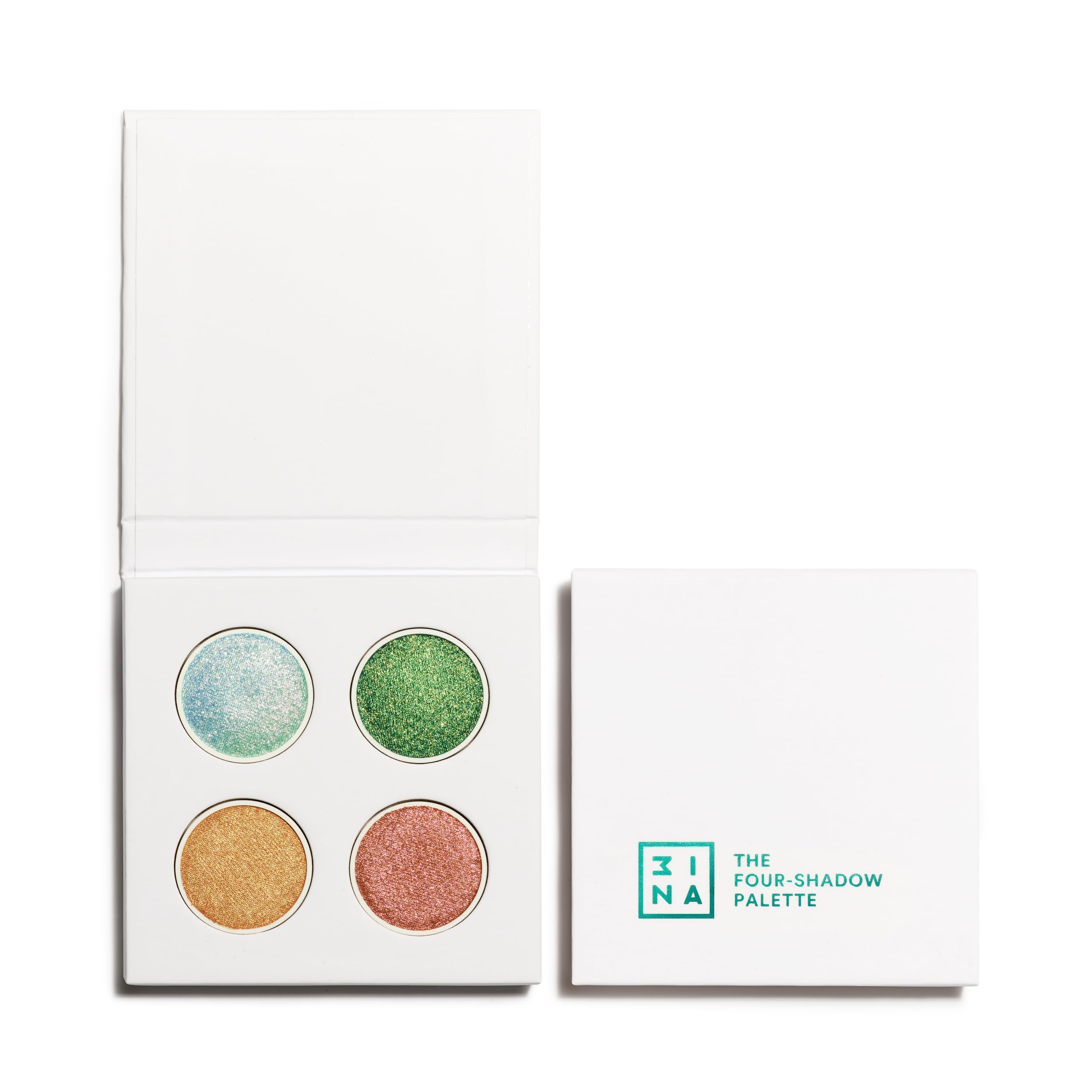 3INA MAKEUP - The Four-Shadow Palette - Multicolored Eyeshadow Palette - Metallic & Multichromatic Finish - Highly Pigmented
