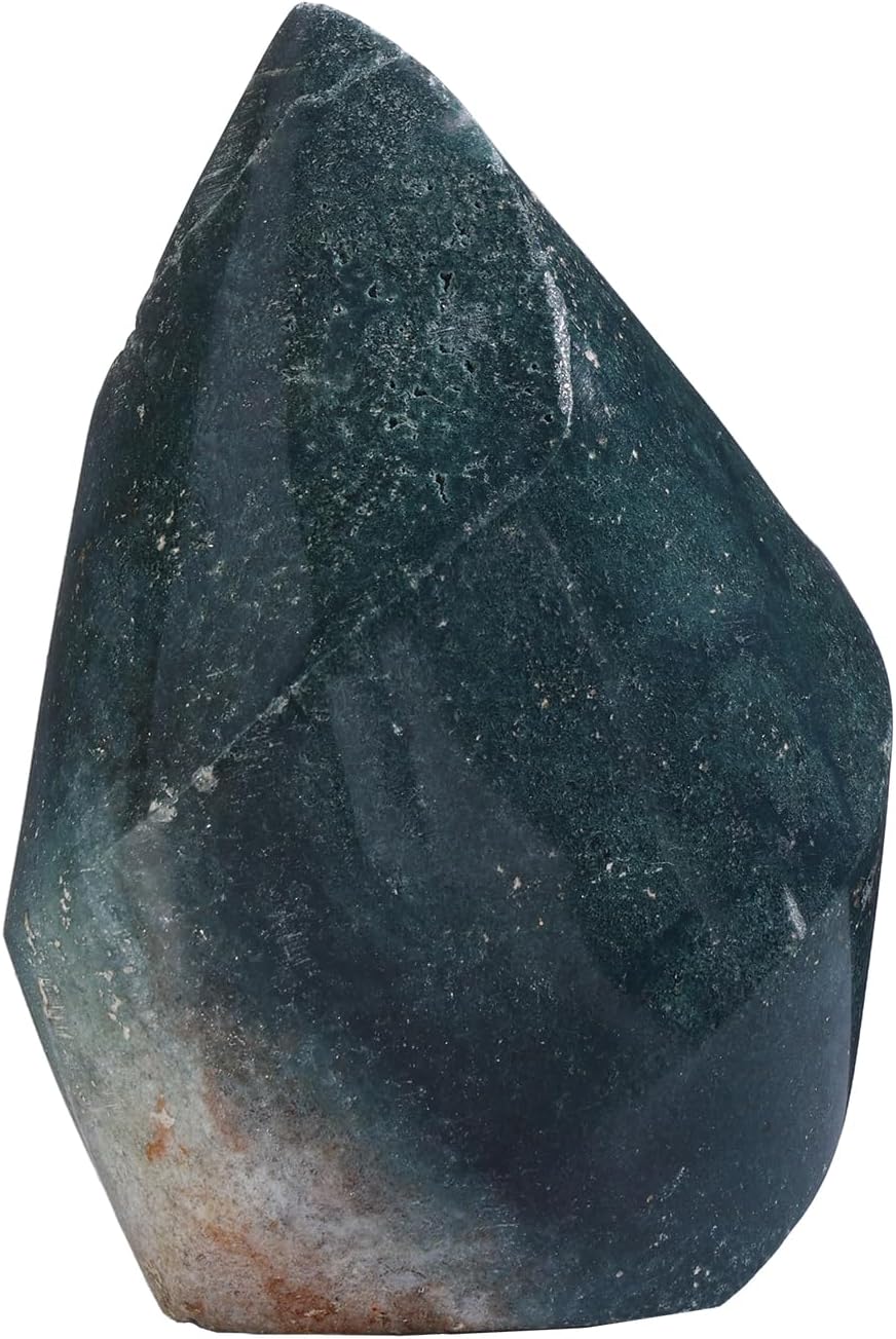 mookaitedecor Natural Ocean Jasper Crystal Flame Tower Standing Torch Point Flame Shaped Stone Towers Obelisk Reiki Energy Meditation Home Decor, 0.88-1.1 LB