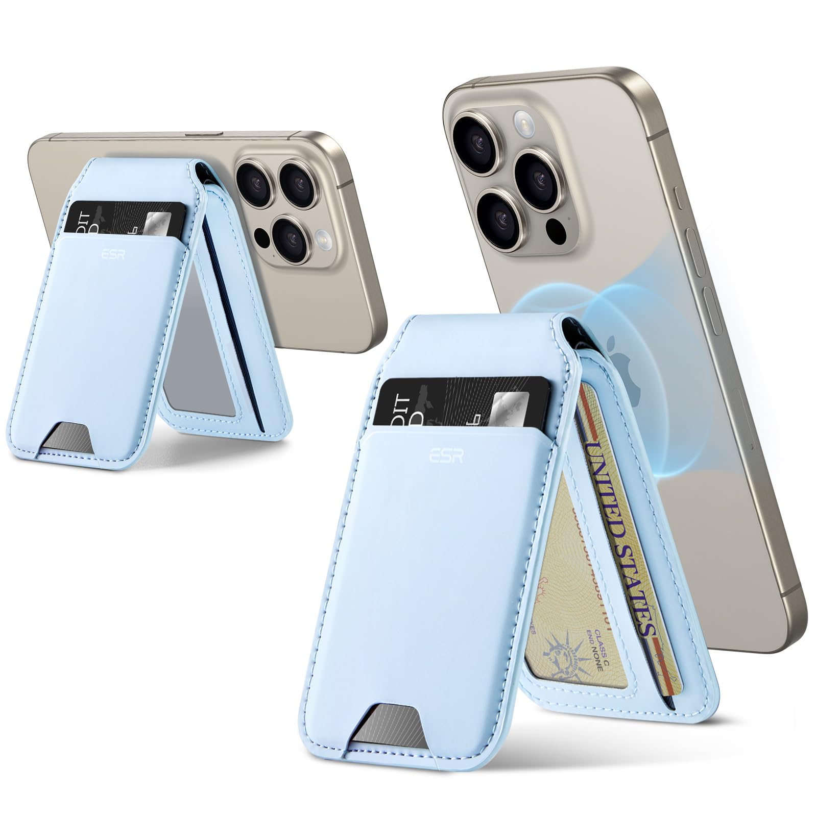 Amazon.co.jp: [ESR] 【磁力改善】 スマホスタンド カード入れ