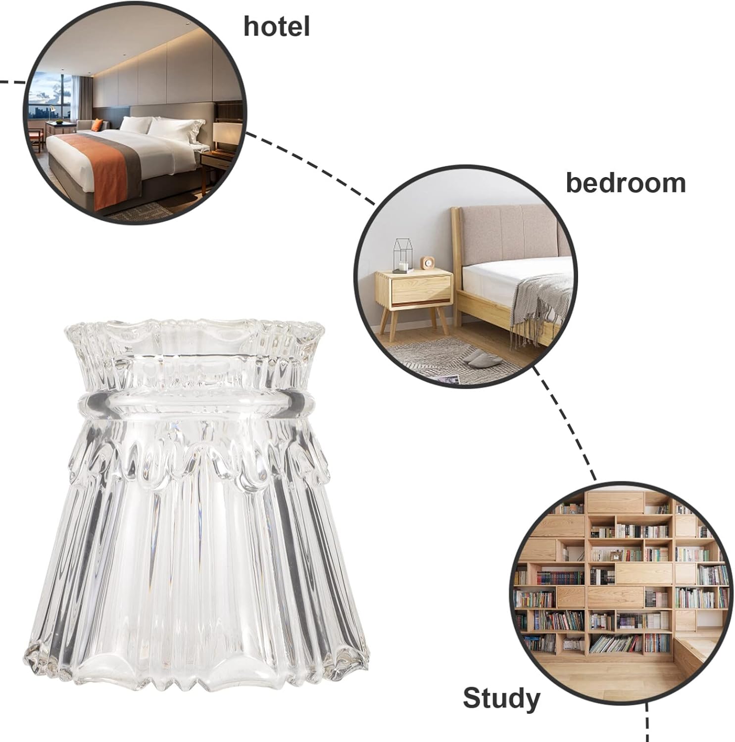 OSALADI Replacement Glass Lampshade for Pendant Lamp Modern Light Shade for Bedroom Corridor Dining Area Decor Versatile Home Lighting Fixture