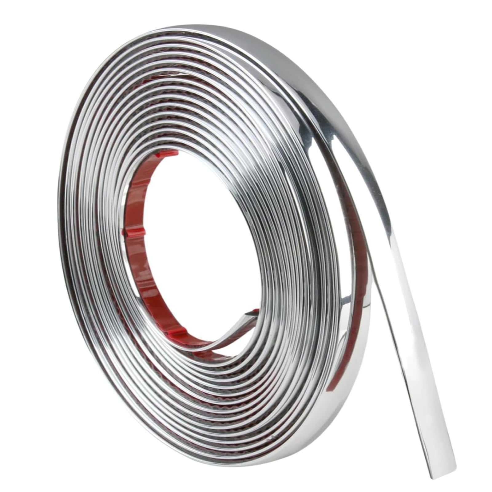 5m Silver Wall Molding Trim – Peel and Stick Edging Strip – PVC Metal-Like Finish Corner Angle Trim – Self Adhesive Decorative Moulding for Ceiling Walls,Windows Tables and Car Decoration (8MM)